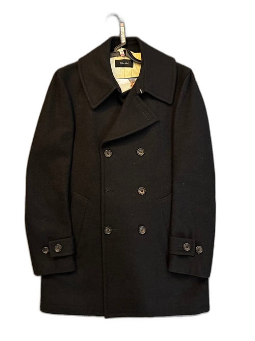 Blue Work Peacort Wool Coat