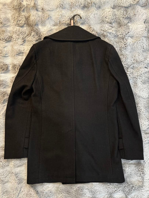 Blue Work Peacort Wool Coat