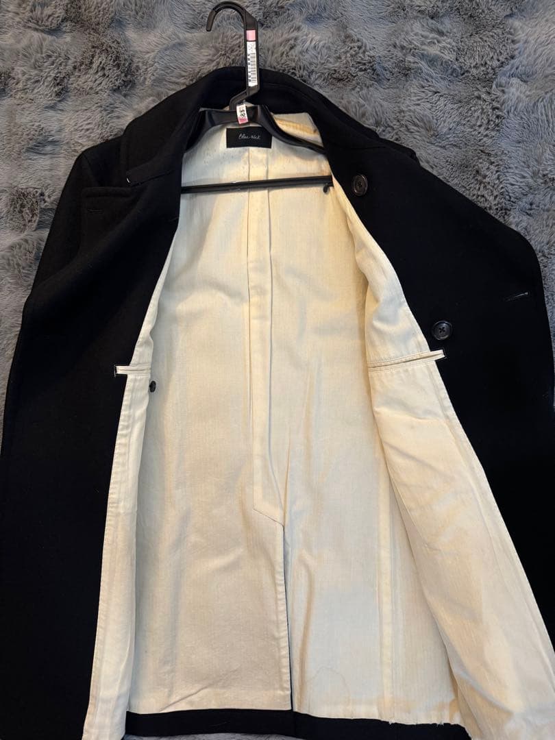 Blue Work Peacort Wool Coat