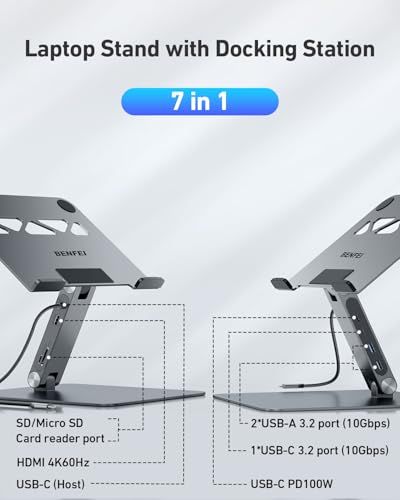 Other Notebook Pc Accessories Benfei Usb C 7In1 Hdmi 4K@60Hz Sd X 1 Micro 100W