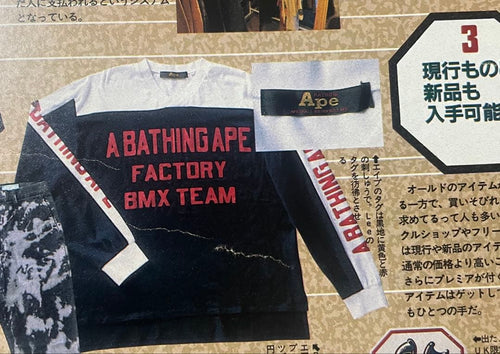 A Bathing Ape Medium/Long-Sleeve T-Shirts Bmx Team
