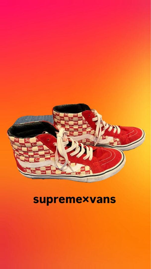Supreme Sneakers Vans Sk8-Hi Reissue Pro Red 9.5 White