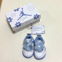 Nike Other Jordan 4 Retro Td Forget Me Not White Aluminum Blue Tint