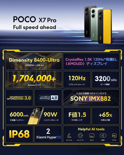 Strap Xiaomi Poco X7 Pro 8Gb+256Gb Sim 90W 120Hz Amoled Ip68