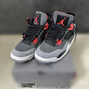 Air Jordan Sneakers 4 Retro 8.5 26.5 Dark Grey/Infrared 23-Black