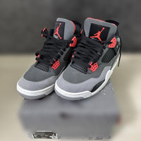 Air Jordan Sneakers 4 Retro 8.5 26.5 Dark Grey/Infrared 23-Black