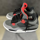 Air Jordan Sneakers 4 Retro 8.5 26.5 Dark Grey/Infrared 23-Black