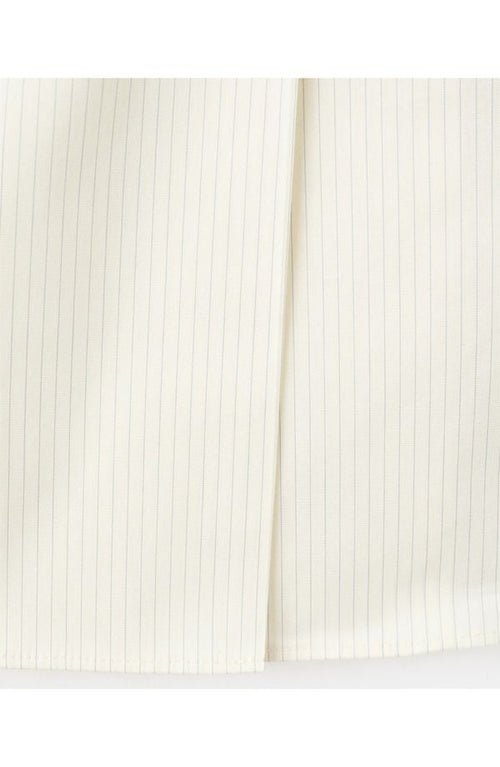 Mng Long Sleeve Mango Stripe Halter Top Ecru