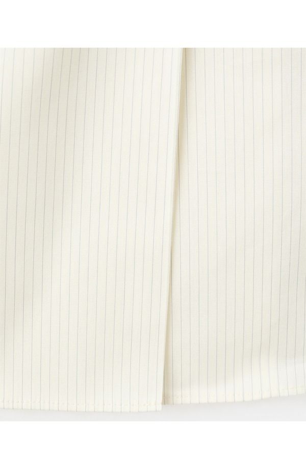 Mng Long Sleeve Mango Stripe Halter Top Ecru