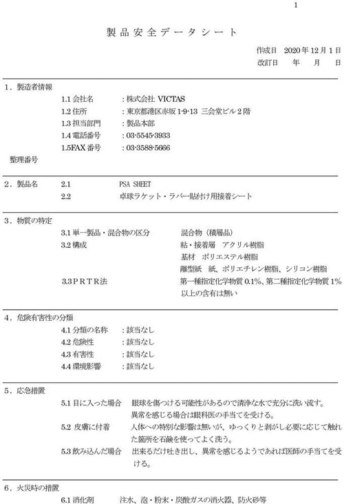 Victas Others Psa Sheet 801040