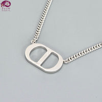 Christian Dior Necklace N1026Homst Cd Icon 53~55.5 Sv925