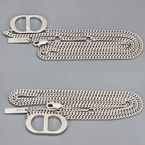 Christian Dior Necklace N1026Homst Cd Icon 53~55.5 Sv925