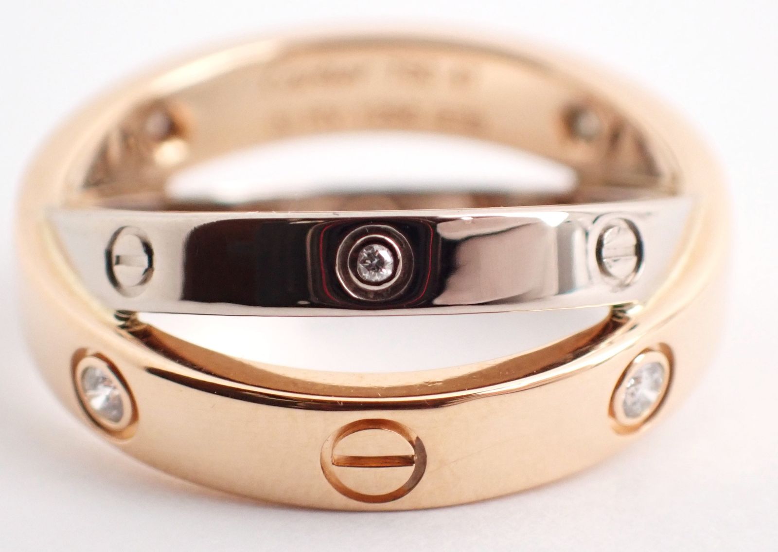 Cartier Ring #47(7 K18Pg/Wg 6.1G