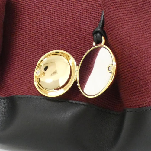 Loewe Handbag Paseo Samll A709P48X06 7124/Burgundy+Black Gold(