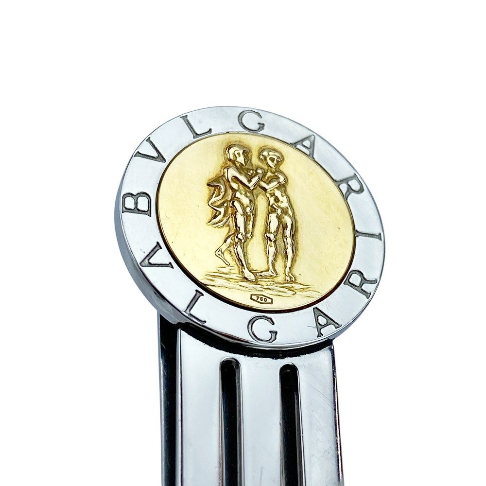Bvlgari Money Clip Ss Yg750 491382 12 Top 2 2Cm/ 1.6 4.7Cm Ab