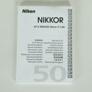 Nikon Lens (Single Focus) Af-S Nikkor F/1.8G F