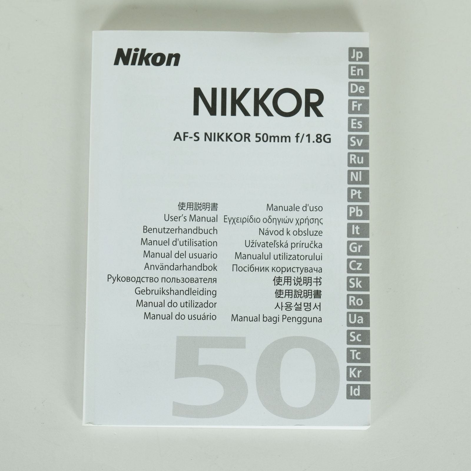 Nikon Lens (Single Focus) Af-S Nikkor F/1.8G F