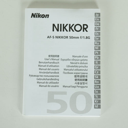Nikon Lens (Single Focus) Af-S Nikkor F/1.8G F