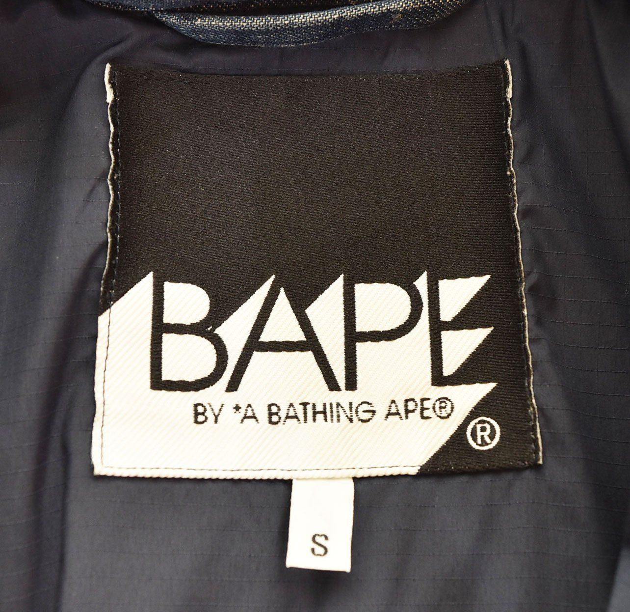 A Bathing Ape Tailored Jacket Indigo Denim Puffer S 103Mt-2603