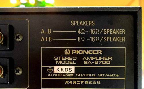 Pioneer Integrated Amplifiers Sa-6700