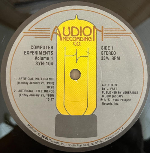Western Music Computer Experiments Volume One Synergy