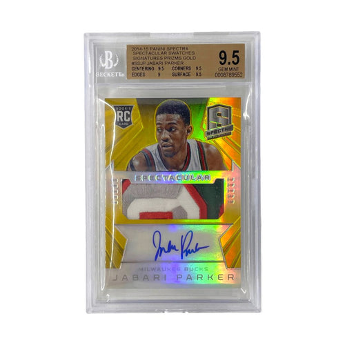 Nba Panini Spectra Spectacular Swatches Signatures Prizm Gold Jabari Parker