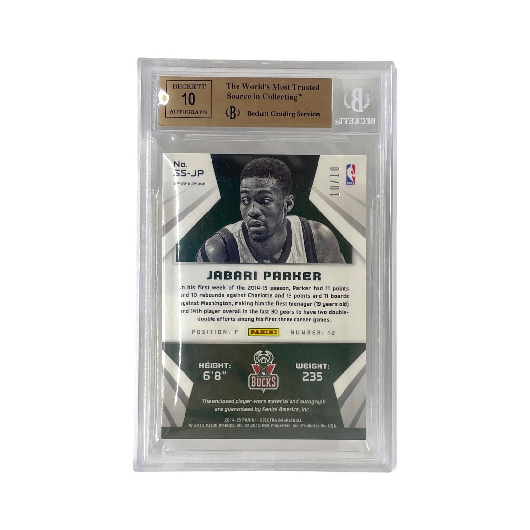 Nba Panini Spectra Spectacular Swatches Signatures Prizm Gold Jabari Parker