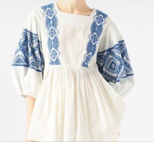 Souleiado Short-Sleeve Embroidery