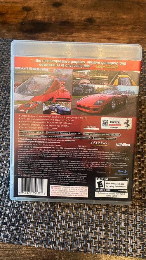Software (Package Version) Ferrari Challenge Ps3
