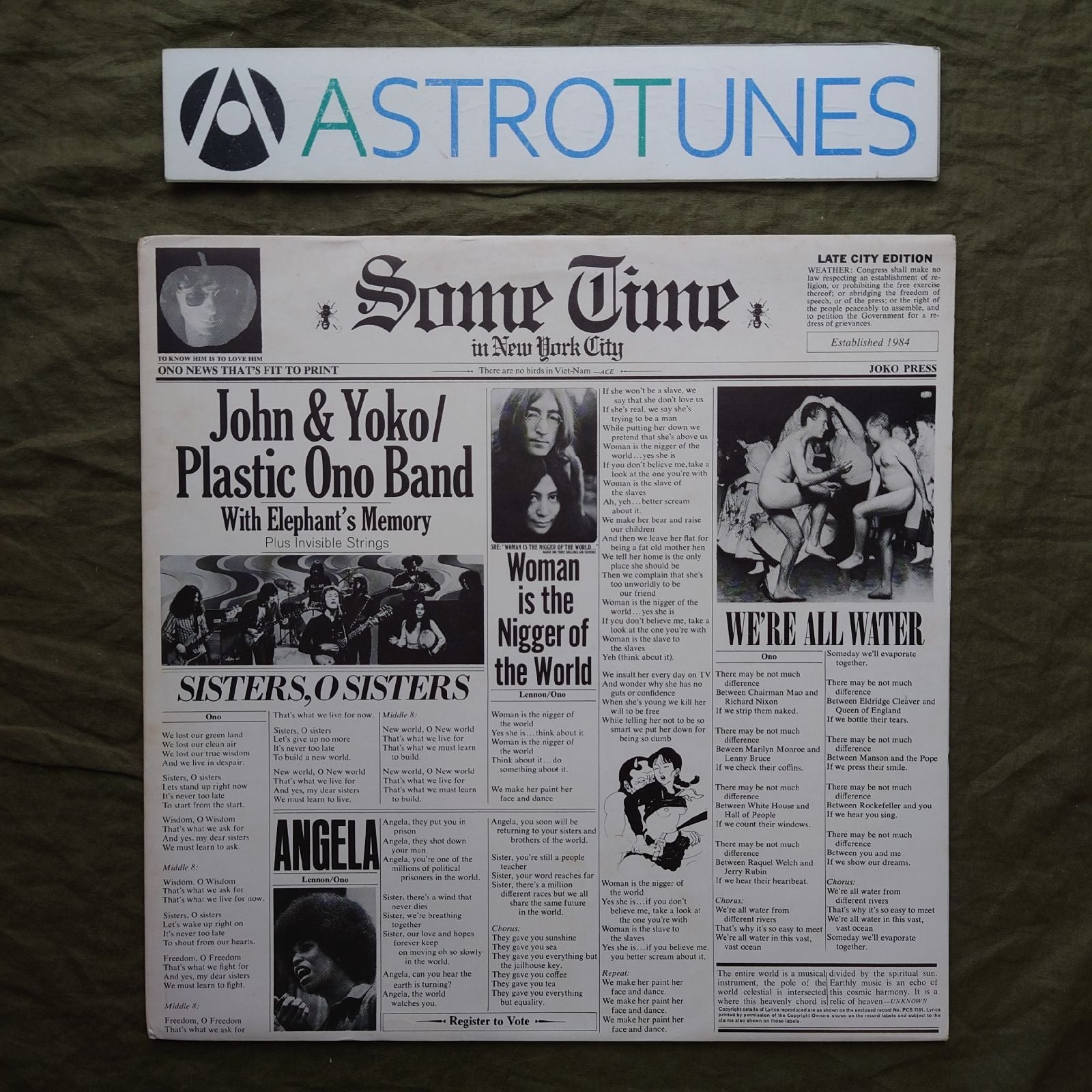 Western Music 1972 John Yoko Plastic Ono Band 2 Lp Some Time In New York City: