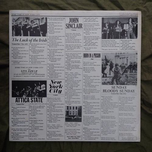 Western Music 1972 John Yoko Plastic Ono Band 2 Lp Some Time In New York City: