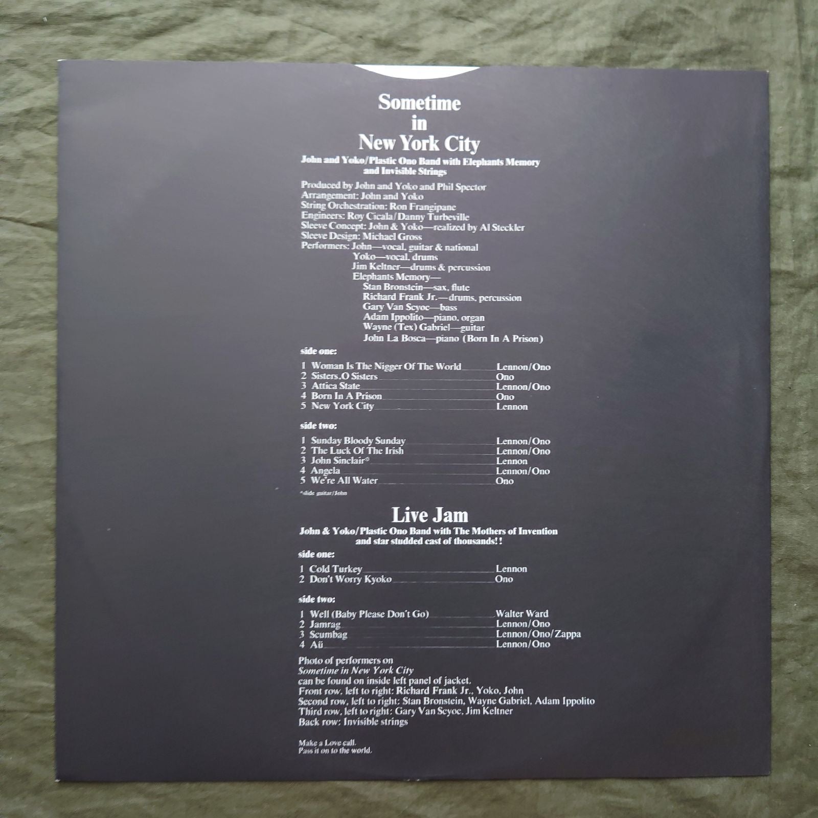 Western Music 1972 John Yoko Plastic Ono Band 2 Lp Some Time In New York City: