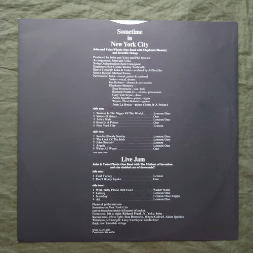 Western Music 1972 John Yoko Plastic Ono Band 2 Lp Some Time In New York City: