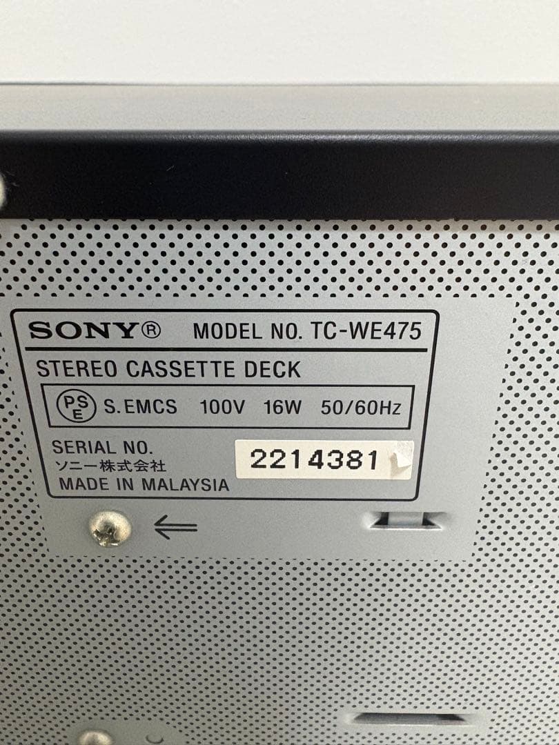 Sony Cd, Md Cassette Decks Tc-We475
