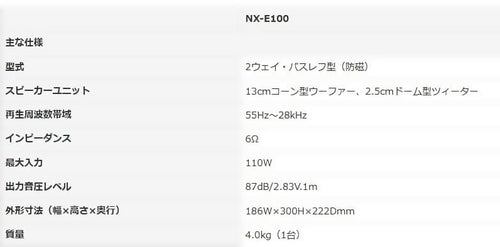 Yamaha Speakers Nx-E100
