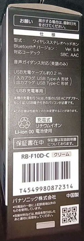 Panasonic Wireless Earphones Rb F10 Dc C