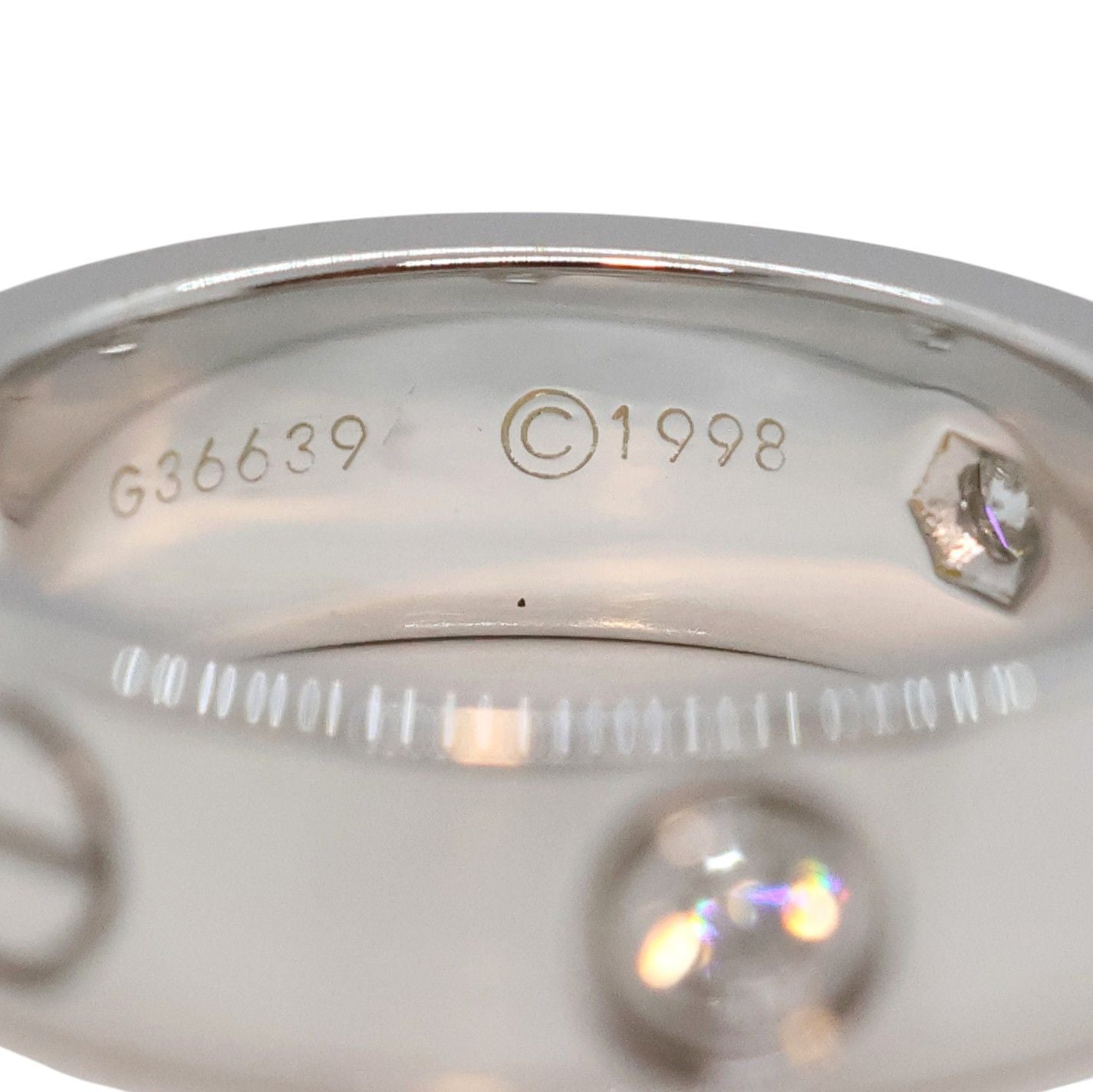 Cartier Ring 3Pd K18Wg #50