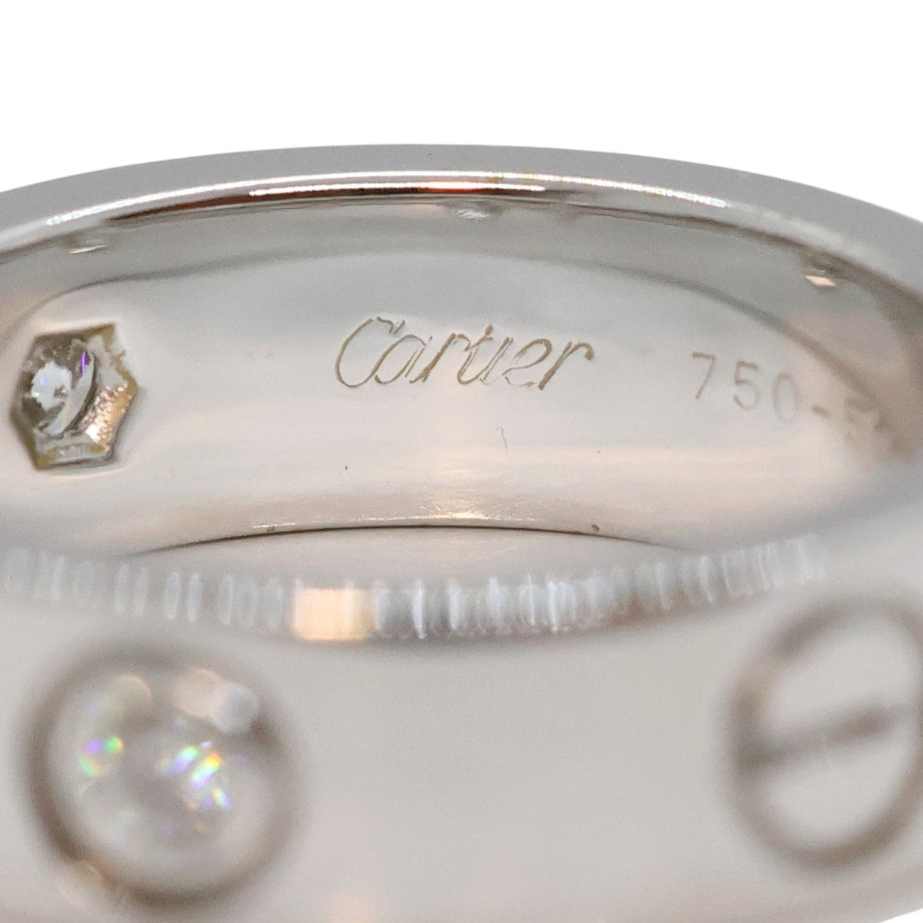 Cartier Ring 3Pd K18Wg #50