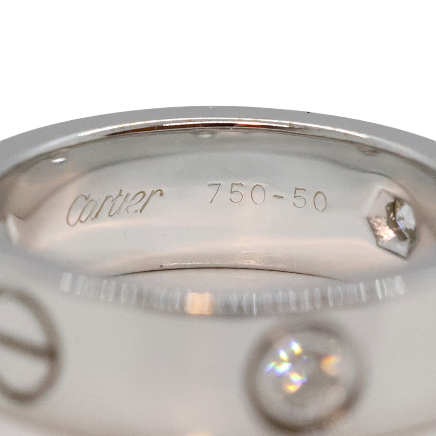 Cartier Ring 3Pd K18Wg #50
