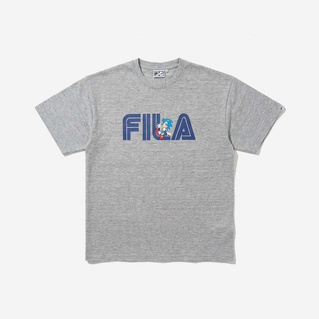 Fila T -Shirt Sm6Sau707 S/S Tee Mgy Wt0 Sega Bk0 Kh0
