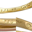 Cartier Ring 0.31Ct 750 K18 Yg Pg Wg 3 49