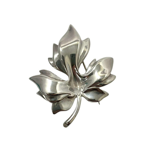 Tiffany Broach Corsage Tiffany&Co. 1995 Sv925 Sterling Silver/ 9.4G (Ser-6804)