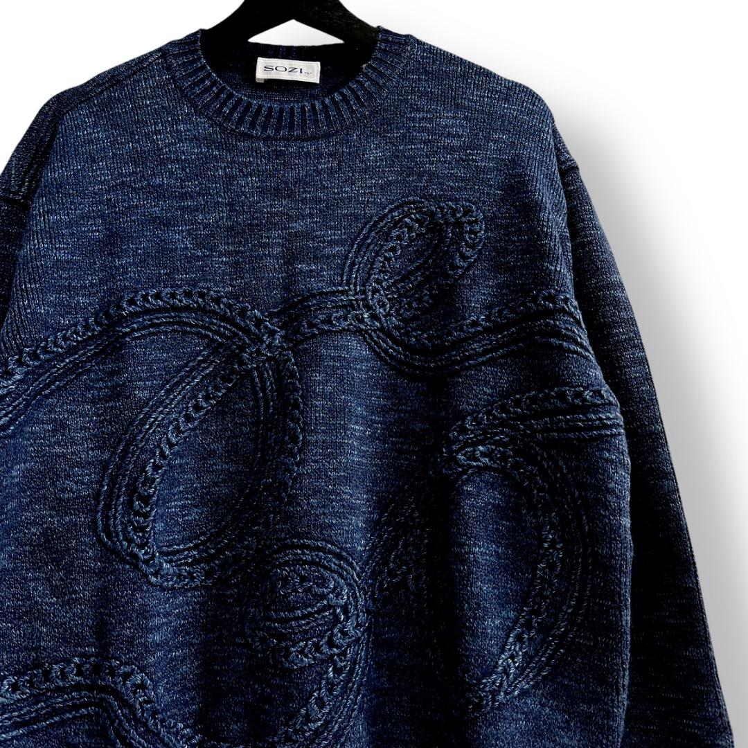 Vintage Knit Sweater 90S 3D