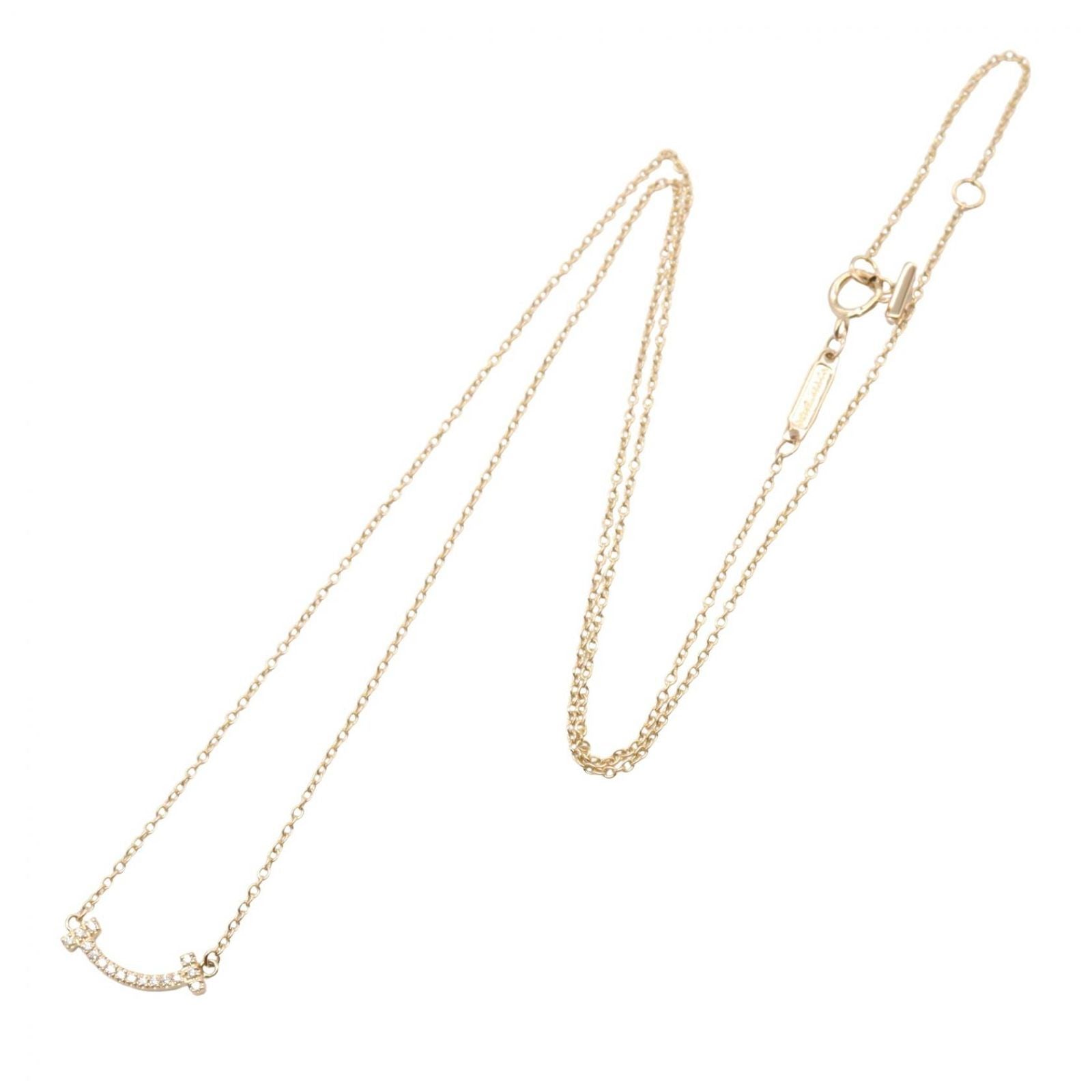 Tiffany Necklace Co T 42.5/47.5 K18Pg
