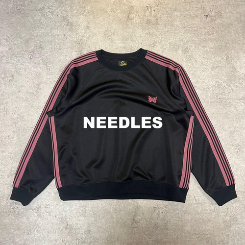 Needles Trainer Sweatshirts Track Crew Neck Shirt Black L