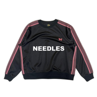 Needles Trainer Sweatshirts Track Crew Neck Shirt Black L