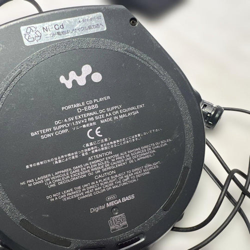 Sony Portable Cd Player G-Protection D-E888