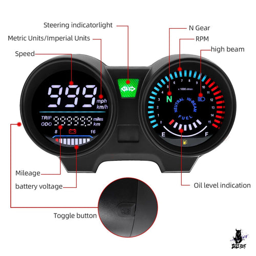 Meter Lcd 15000Rpm