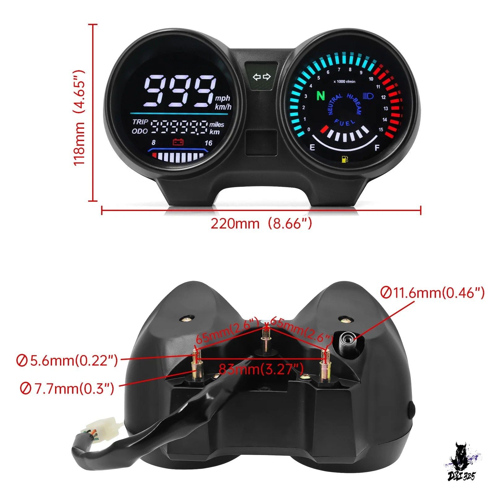 Meter Lcd 15000Rpm