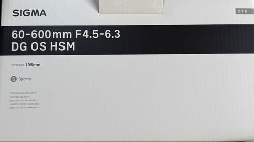 Sigma Lens (Zoom) 60-600Mm F4.5-6.3 Dg Os Hsm Sports